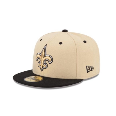 Yellow New Orleans Saints Hat - New Era NFL 2Tone 59FIFTY Fitted Caps USA1567984